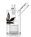 Black Aleaf 8-Inch Glass Bubbler with Percolator Chamber