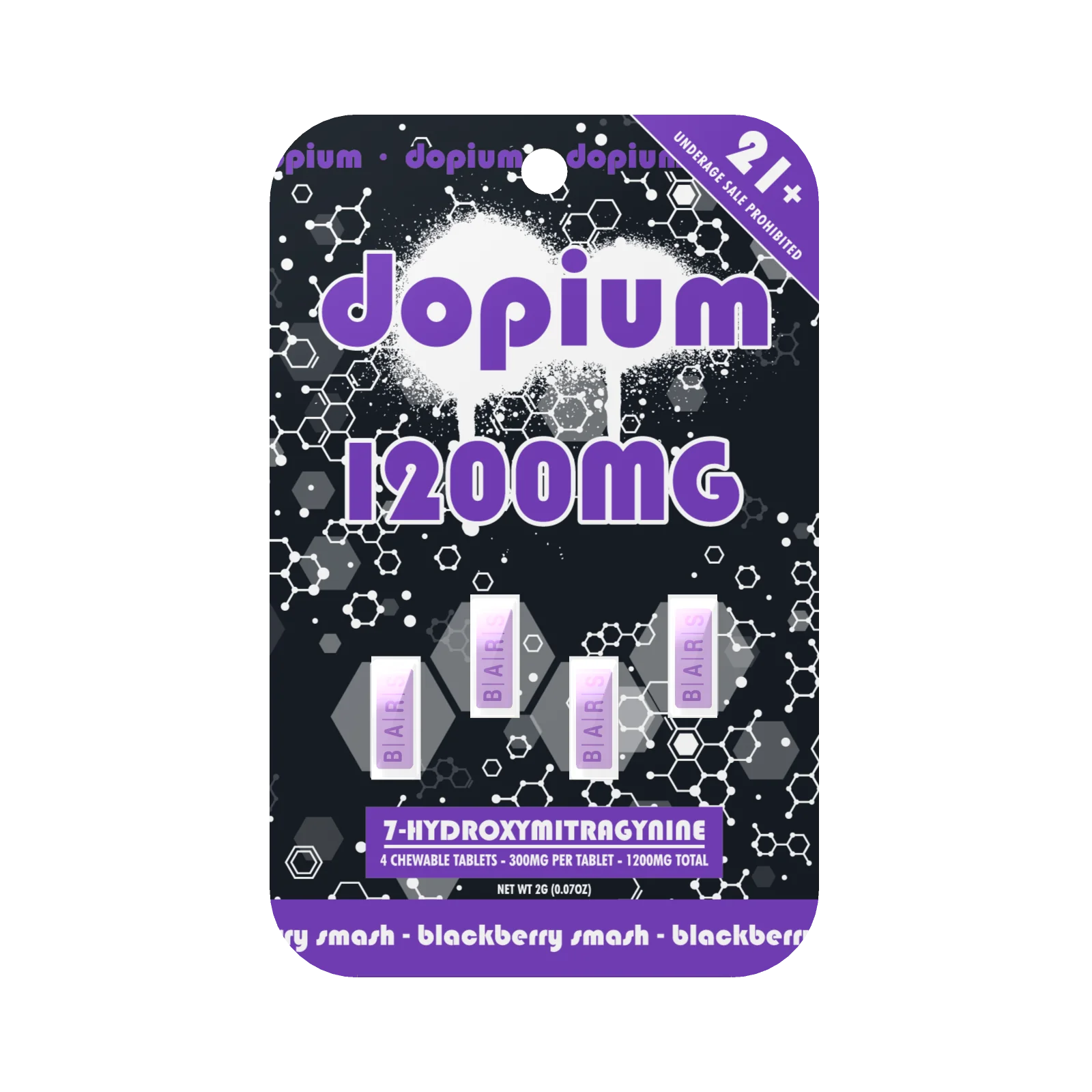 Dopium - 1200mg | 7-Hydroxymitragynine | 4x300mg | Single Unit Main image