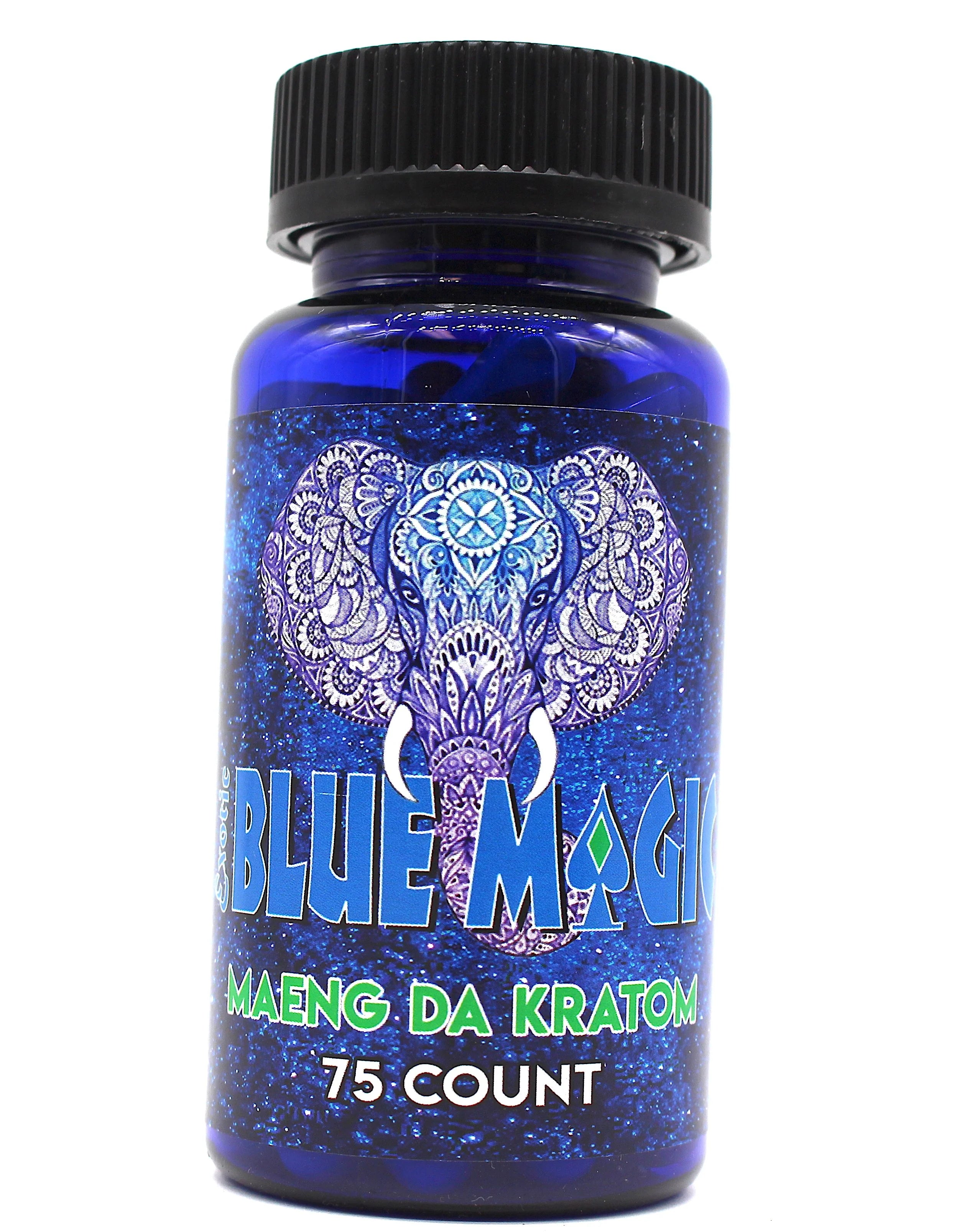 Blue Magic Kratom - 75 Capsules / Bottle | Bottle