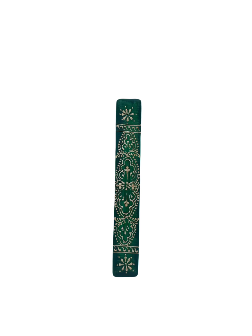 Blue Floral incense ashcatcher – 11-inch wooden holder Main image