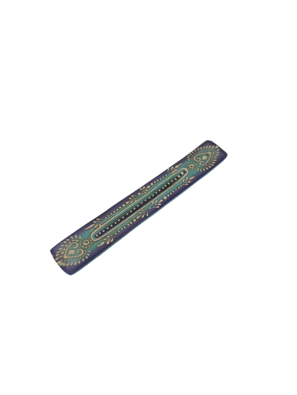 Blue Teal Wooden Incense Holder – 11" Ashcatcher (Pack of 2) | Wholesale Aromatherapy & Gift Store Incense Burner Secondary image