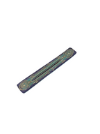 Blue teal incense ashcatcher – 11-inch wooden holder
