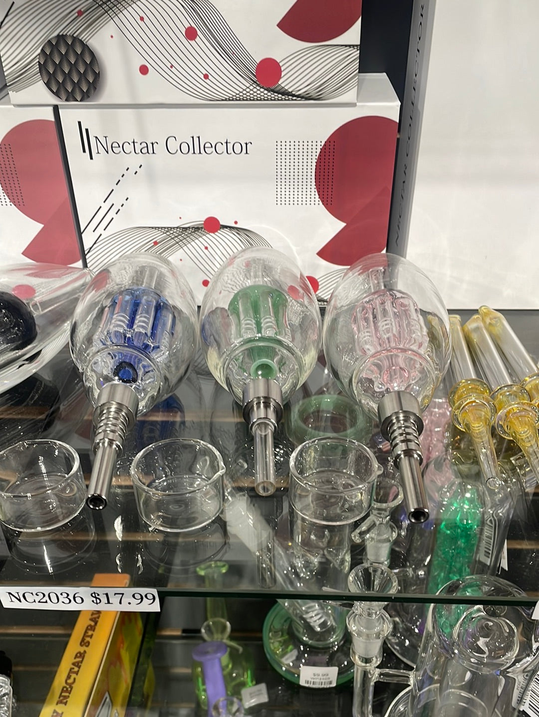 Wholesale Bulb Nectar Collector with Tree Perc | Titanium Tip + Dish Bowl | NC2036