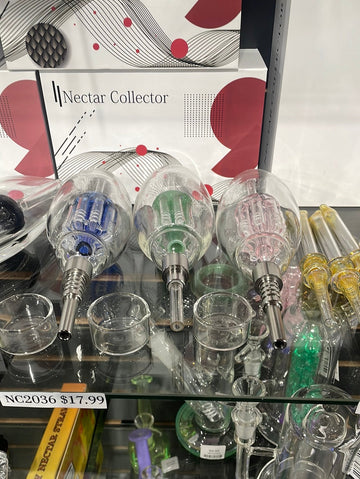 Wholesale Bulb Nectar Collector with Tree Perc | Titanium Tip + Dish Bowl | NC2036