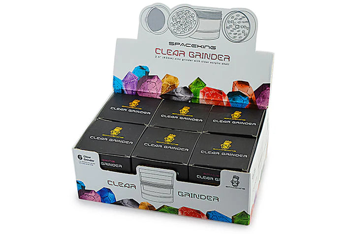 Spaceking Zinc Grinder with clear acrylic top – assorted colors

