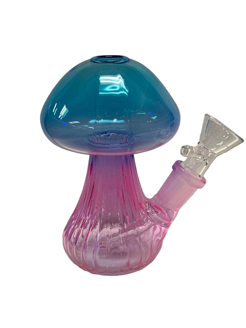 Mushroom Waterpipe in teal blue, novelty design with banger
