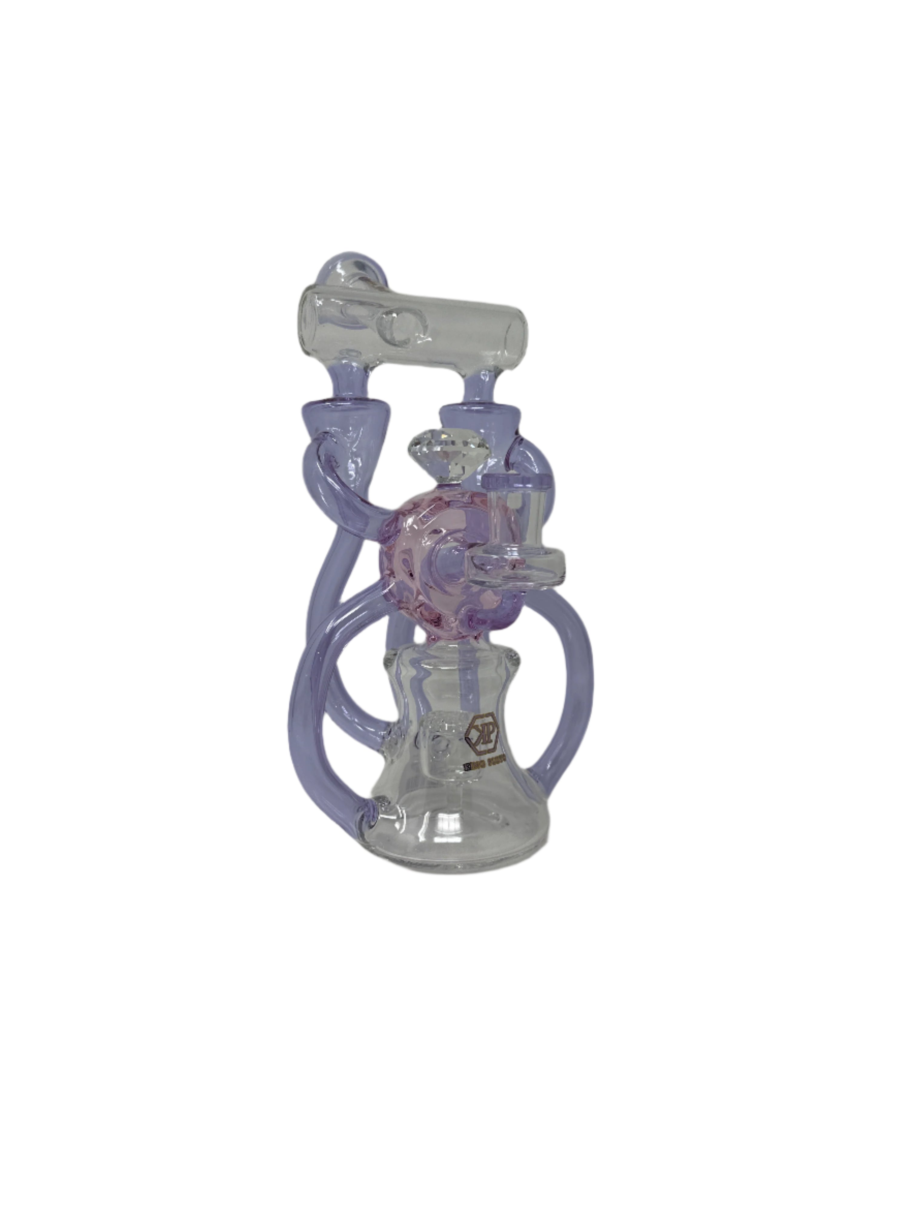 King Pluto - Double Deck Recycler Dab Rig with Diamond Knob