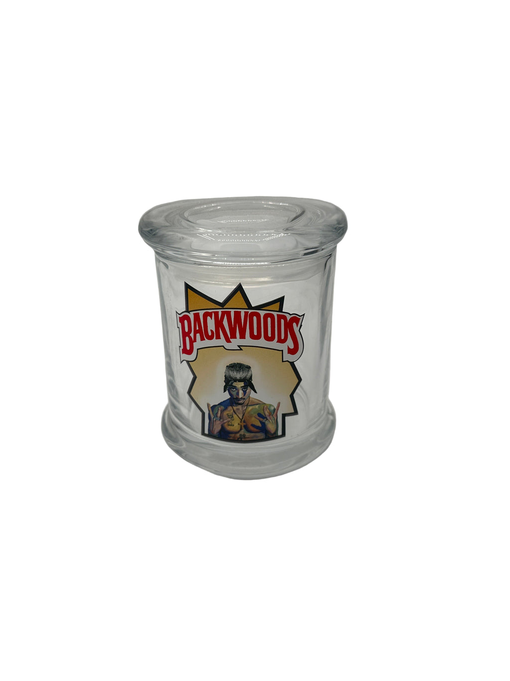 Air tight Glass container jars with print - LARGE | BOX OF 2 UNITS | BOX