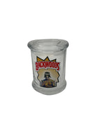 Air tight Glass container jars with print - LARGE | BOX OF 2 UNITS | BOX