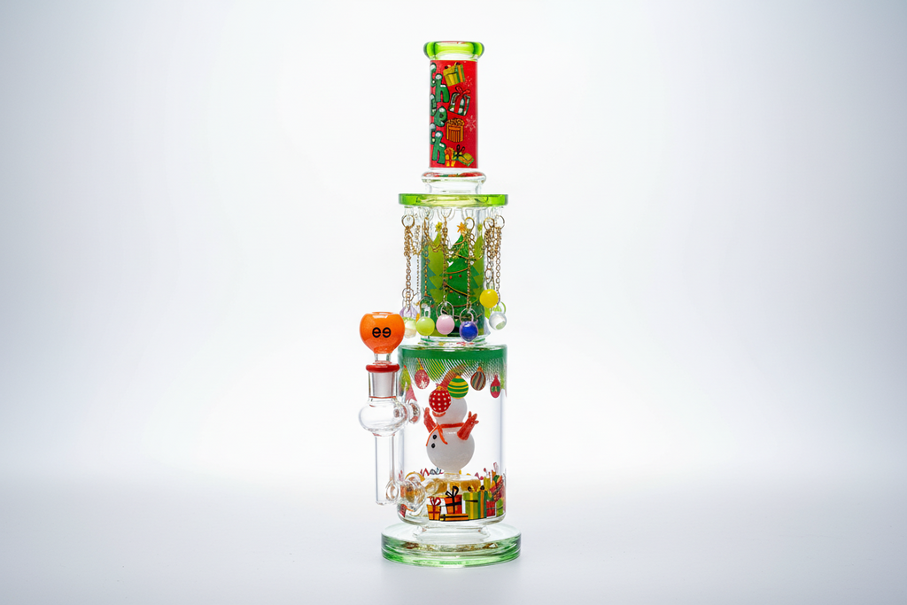 Cheech 15″ Frosty’s Holiday Hotbox | Wholesale Glass Waterpipe