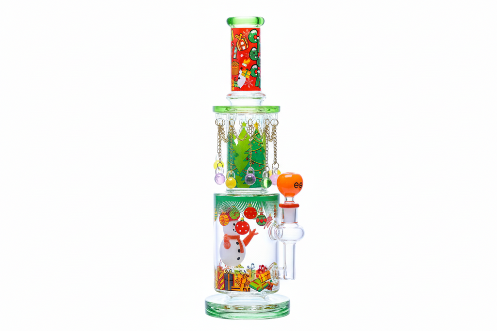 Cheech 15″ Frosty’s Holiday Hotbox | Wholesale Glass Waterpipe