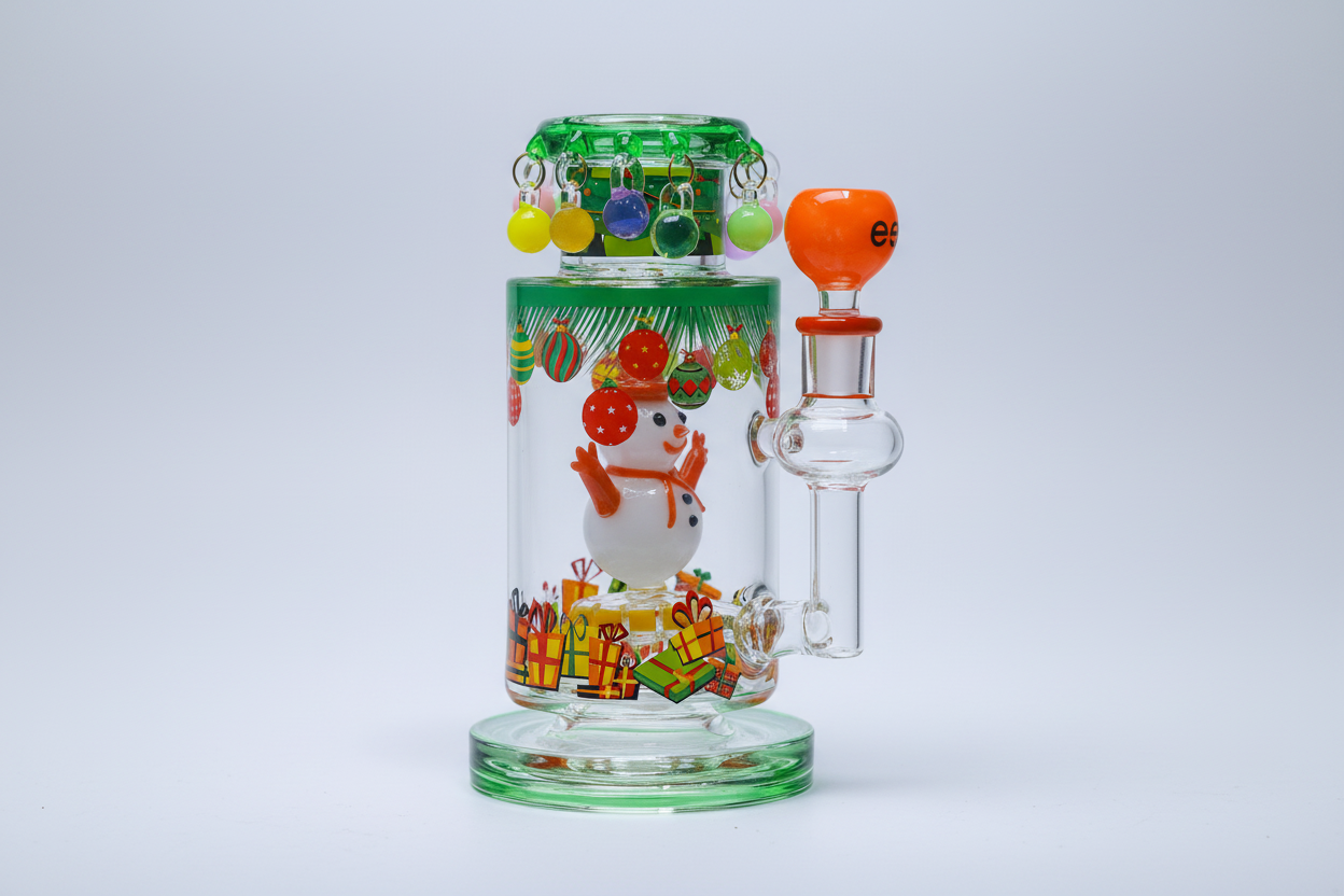 Cheech 15″ Frosty’s Holiday Hotbox | Wholesale Glass Waterpipe