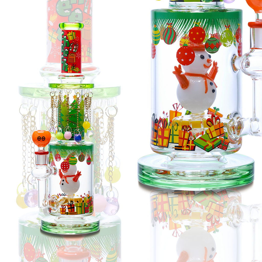 Cheech 15″ Frosty’s Holiday Hotbox | Wholesale Glass Waterpipe
