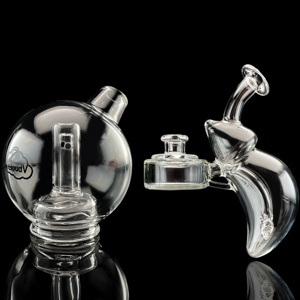 CLOUDV - GLOBE Side Glass Bubbler | Single Unit