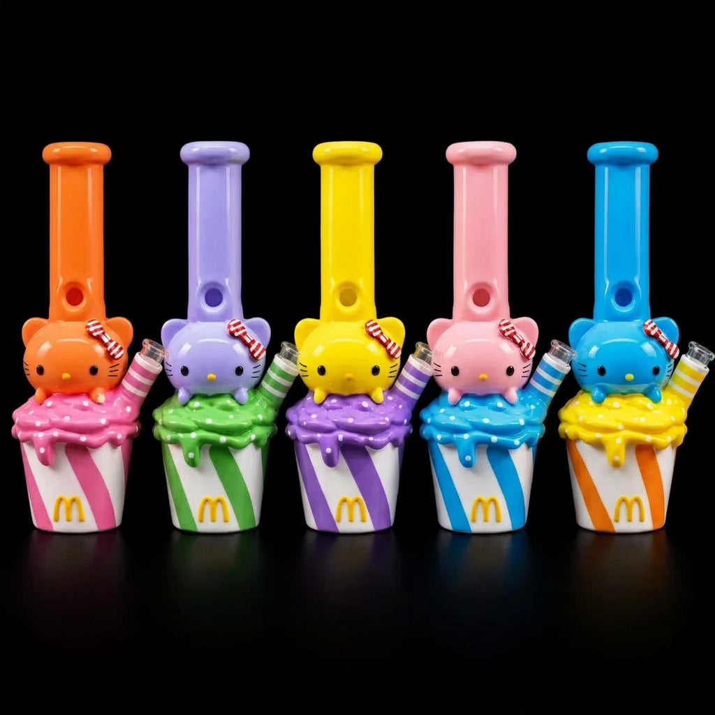 Cute Kitty Ice Cream Treat Glass Water Pipe Bundle | WP3520 Secondary image
