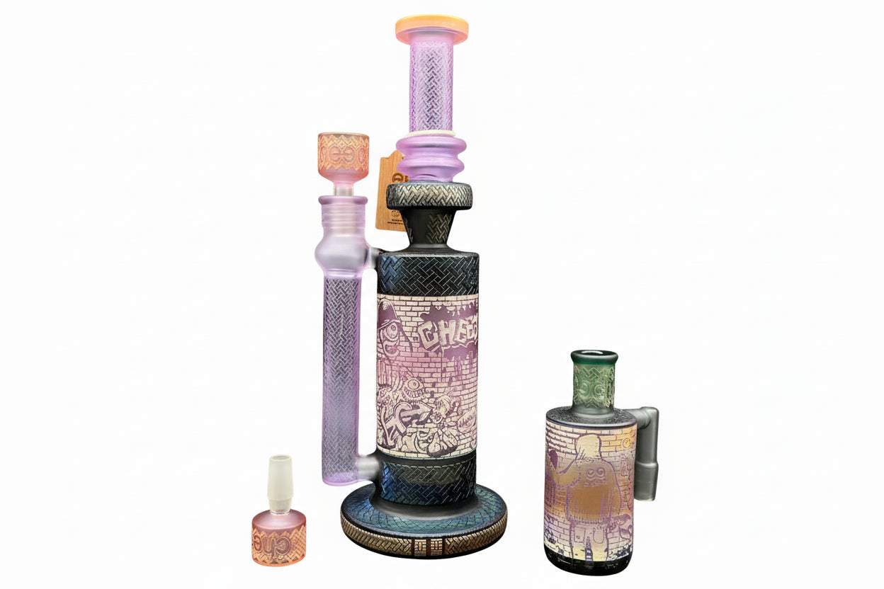 Cheech Rig & Ash Catcher | Spray & Pray Design | 2 Color Options – CHE263 Main image