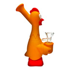 Silicone - 6.8" DAB Rig Silicone Water Pipe | Screaming Chicken Water Pipe | Single Unit