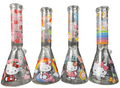 Clear Cute Kitty Beaker Bong by Kickback Glass – Front View


