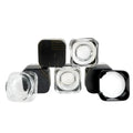 Shop Clear Glass Dab Jars with Black Cap in bulk—airtight, durable storage for concentrates. Perfect for cannabis accessories wholesale and smoking supply distributors.