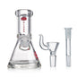 Clear glass beaker water pipe with tree perc downstem