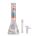 Clear kitty beaker bong with matching downstem and bowl