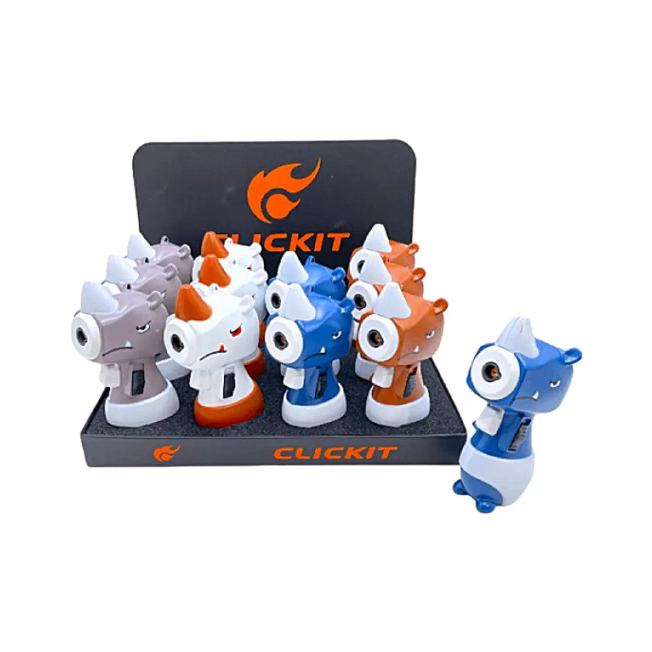 Clickit - Mini Cartoon Rhino Torch | 12 Units / Display | Display Main image