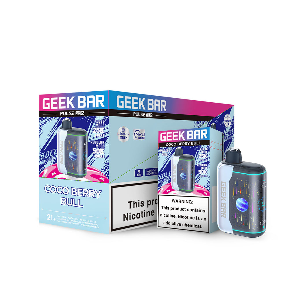 Geek Bar Pulse X 2 Disposable Vape | 50,000 Puffs | 5 Units/Box | Wholesale