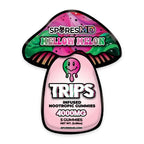 Colorful TRIPS gummy supplement pack by SporesMD