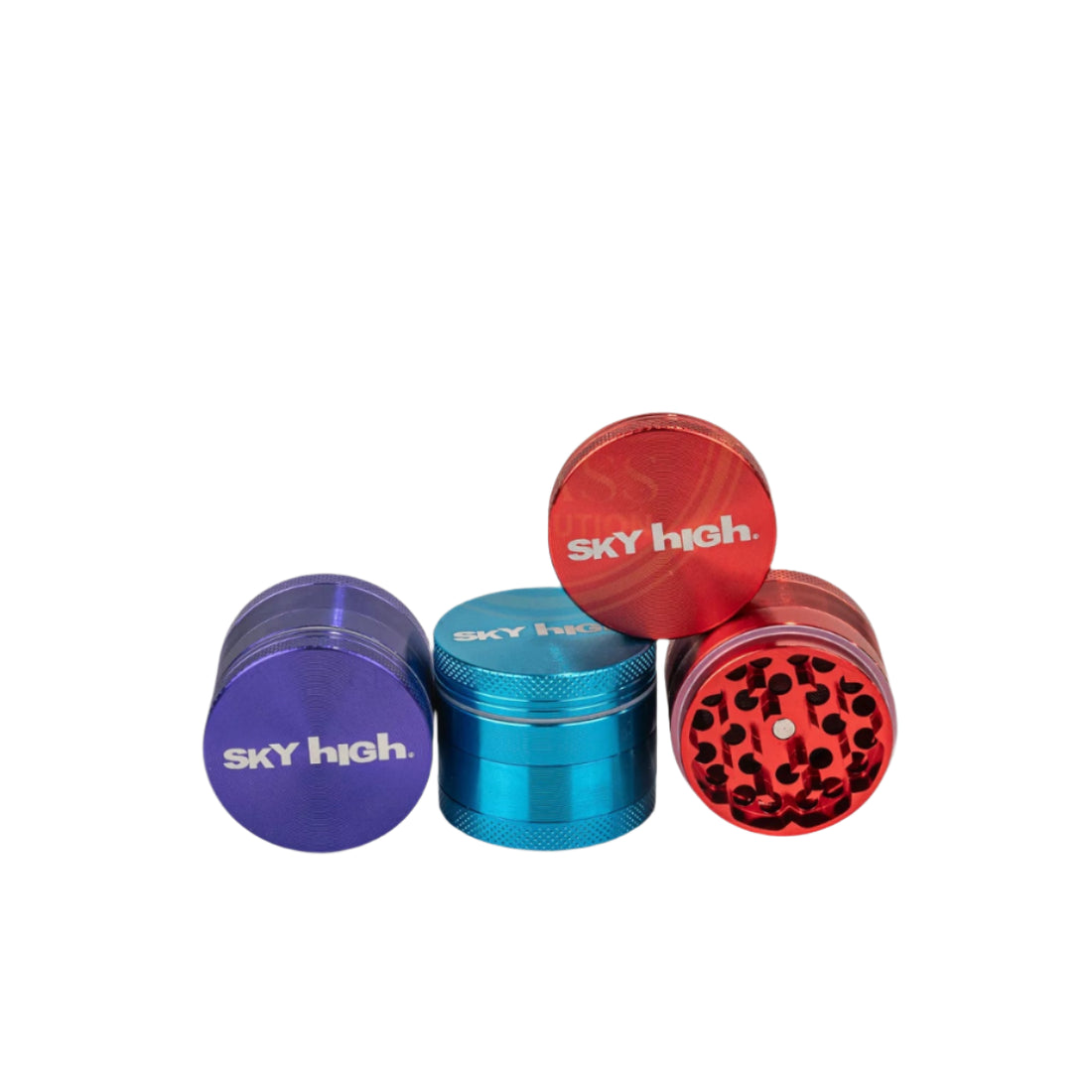 Compact 4-Piece Aluminum Grinder with Vibrant Finish