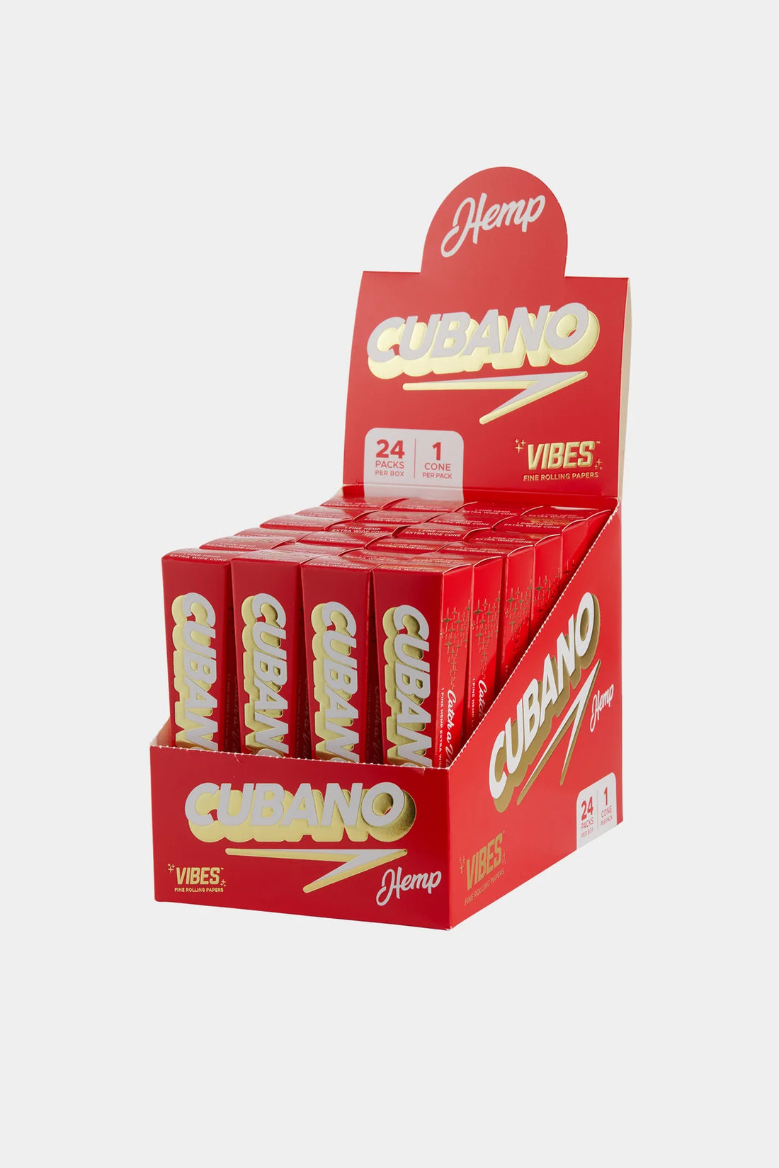 CUBANO - Vibes Fine Rolling Paper | 1 1/4 |24packs per box | 1cone/pack |