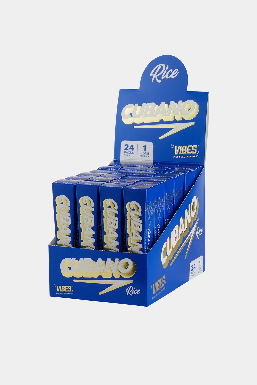 CUBANO - Vibes Fine Rolling Paper | 1 1/4 |24packs per box | 1cone/pack |