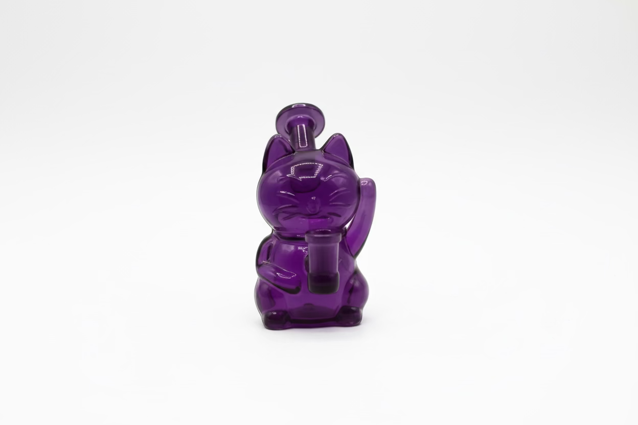 Cute Kitty Glass Dab Rig with Banger – Wholesale Water Pipe for Collectors Secondary image