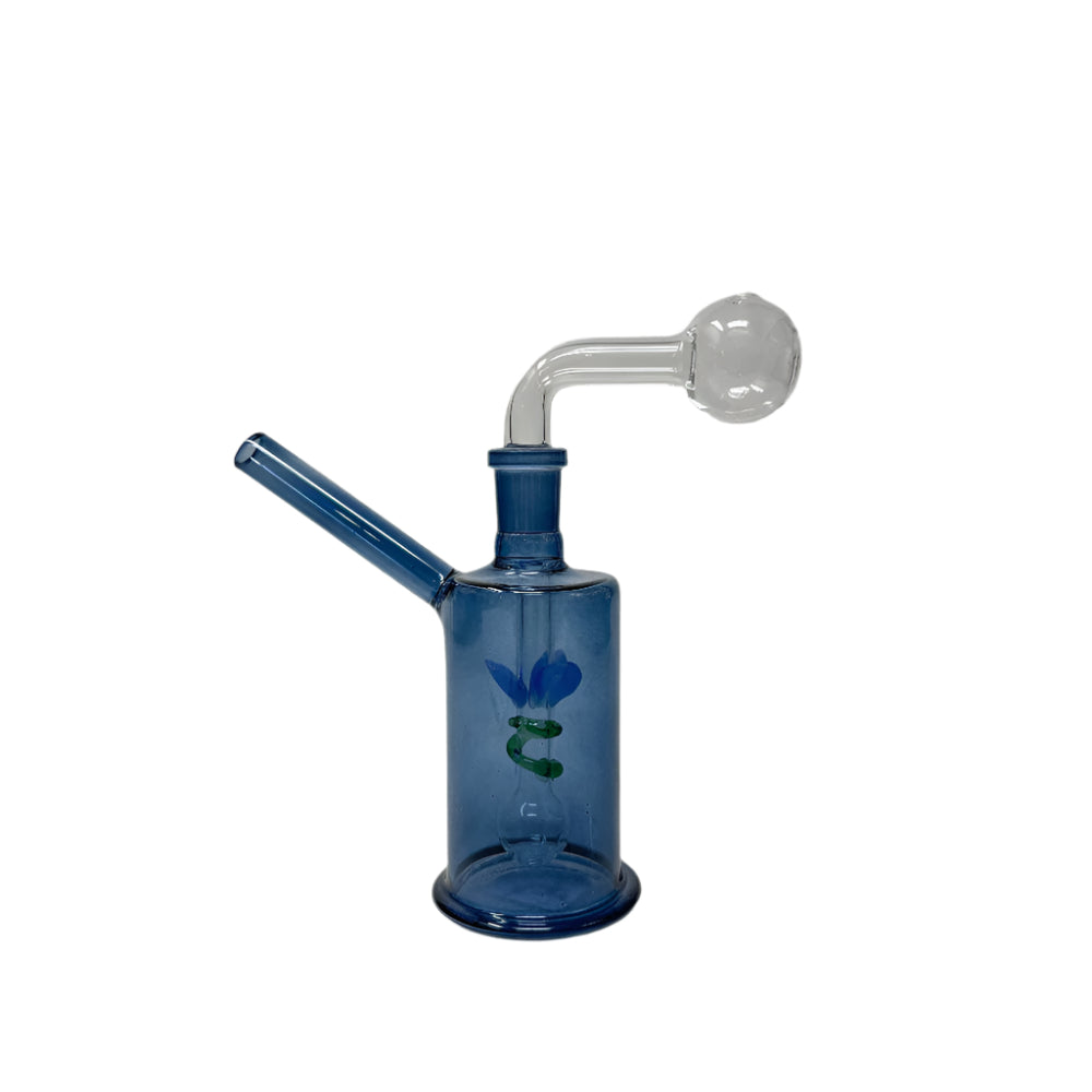 Cylindrical Oil burner with Flower | 9 Colors | OB8009