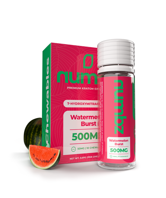 Numbz|7-Hydroxymitragynine|500MG|10 Chewables| BOX