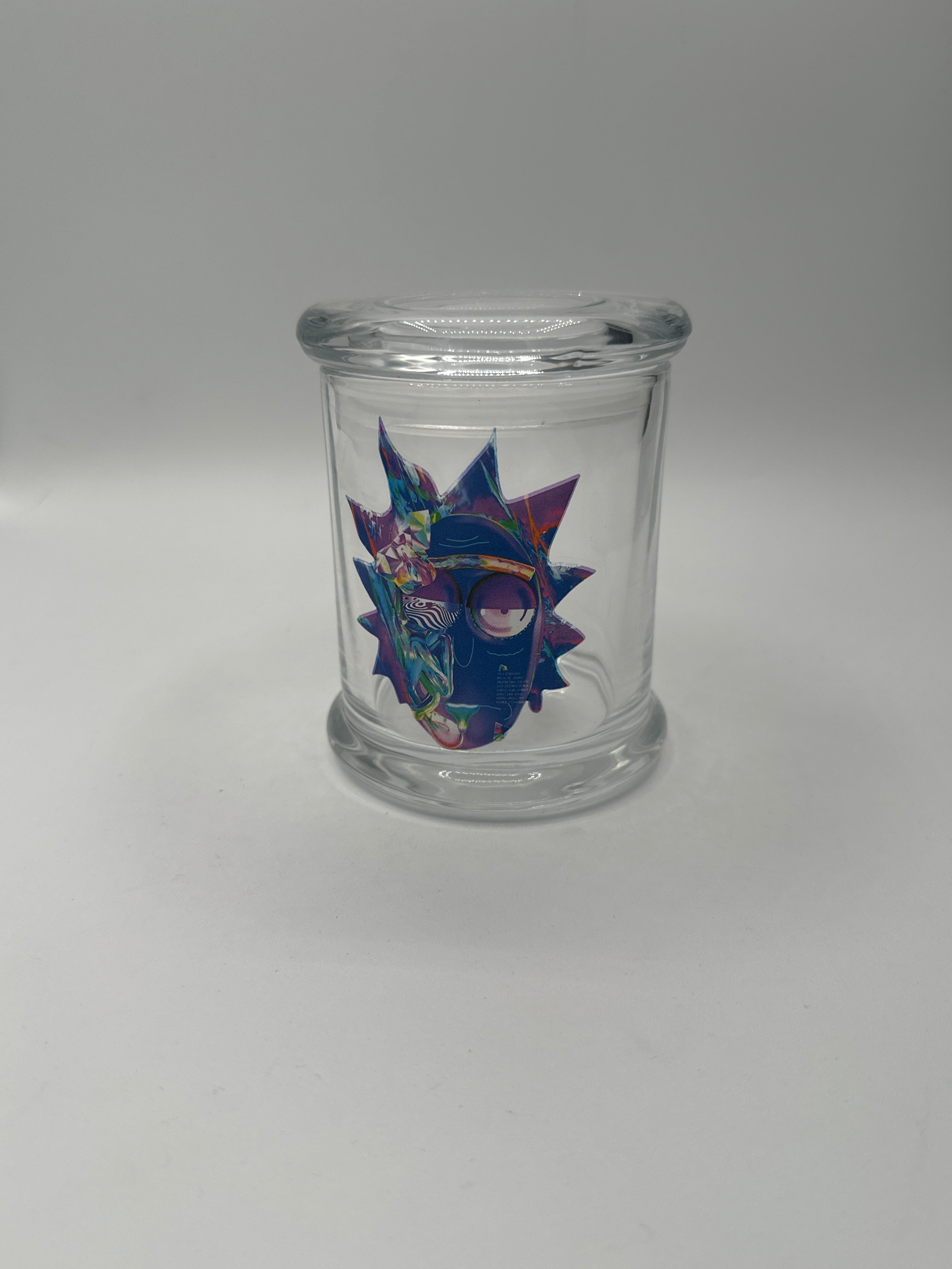 Air tight Glass container jars with print - LARGE | BOX OF 2 UNITS | BOX