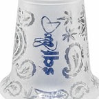 Snoop Dogg - Puffco Peak Compatible Topper - Sand Blasted Paisley Blue Dichro Perc