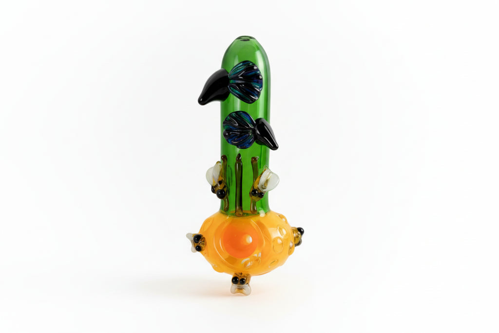 5 Inches Premium Honeycomb Bee Top Pipe - Hand Pipe | Assorted 2 Colors