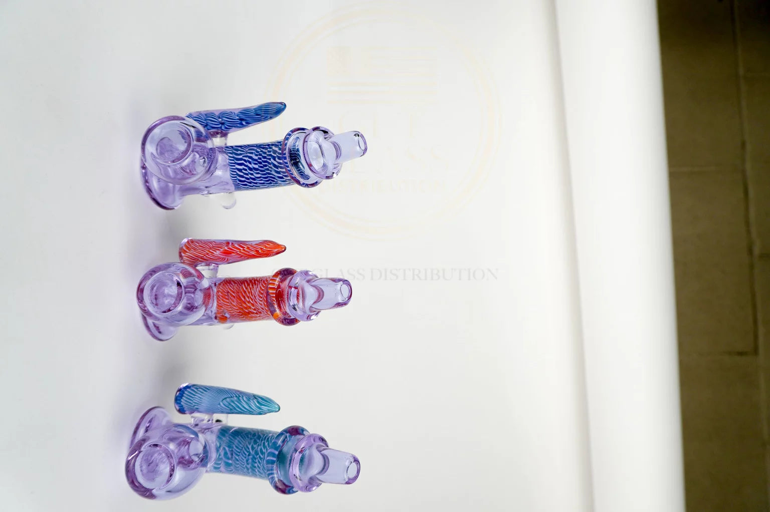 4.5 Inches Premium Purple Tube Horn I/O Pipe - Hand Pipe | Assorted 3 Styles