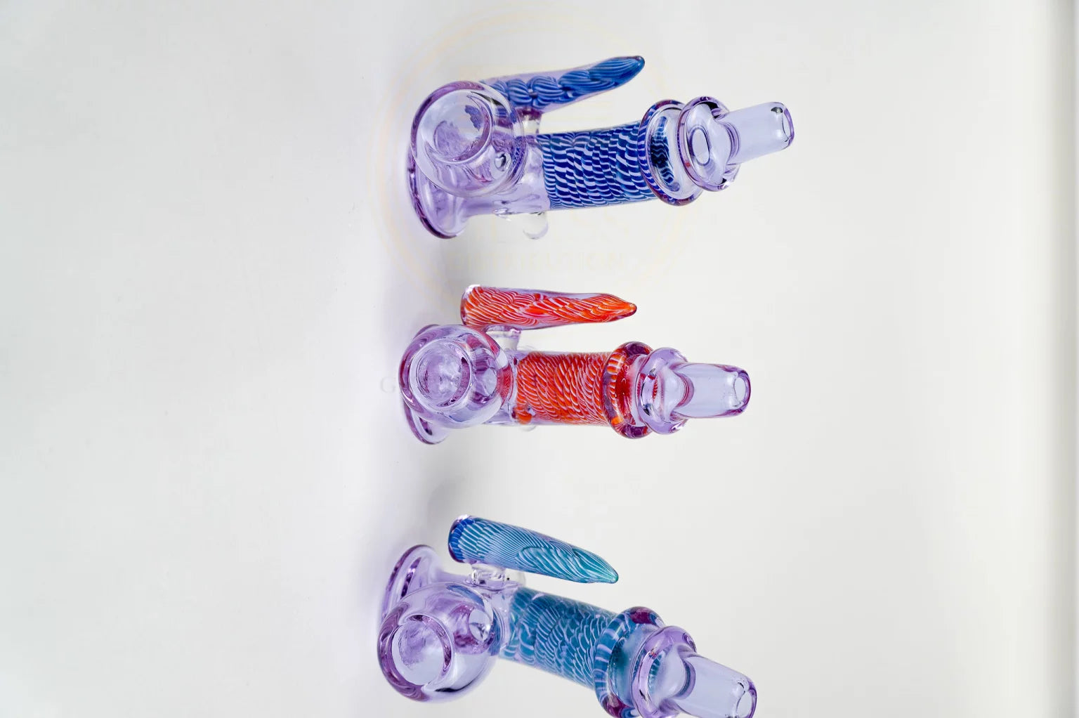 4.5 Inches Premium Purple Tube Horn I/O Pipe - Hand Pipe | Assorted 3 Styles