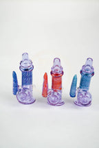 4.5 Inches Premium Purple Tube Horn I/O Pipe - Hand Pipe | Assorted 3 Styles