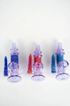 4.5 Inches Premium Purple Tube Horn I/O Pipe - Hand Pipe | Assorted 3 Styles