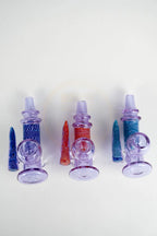 4.5 Inches Premium Purple Tube Horn I/O Pipe - Hand Pipe | Assorted 3 Styles