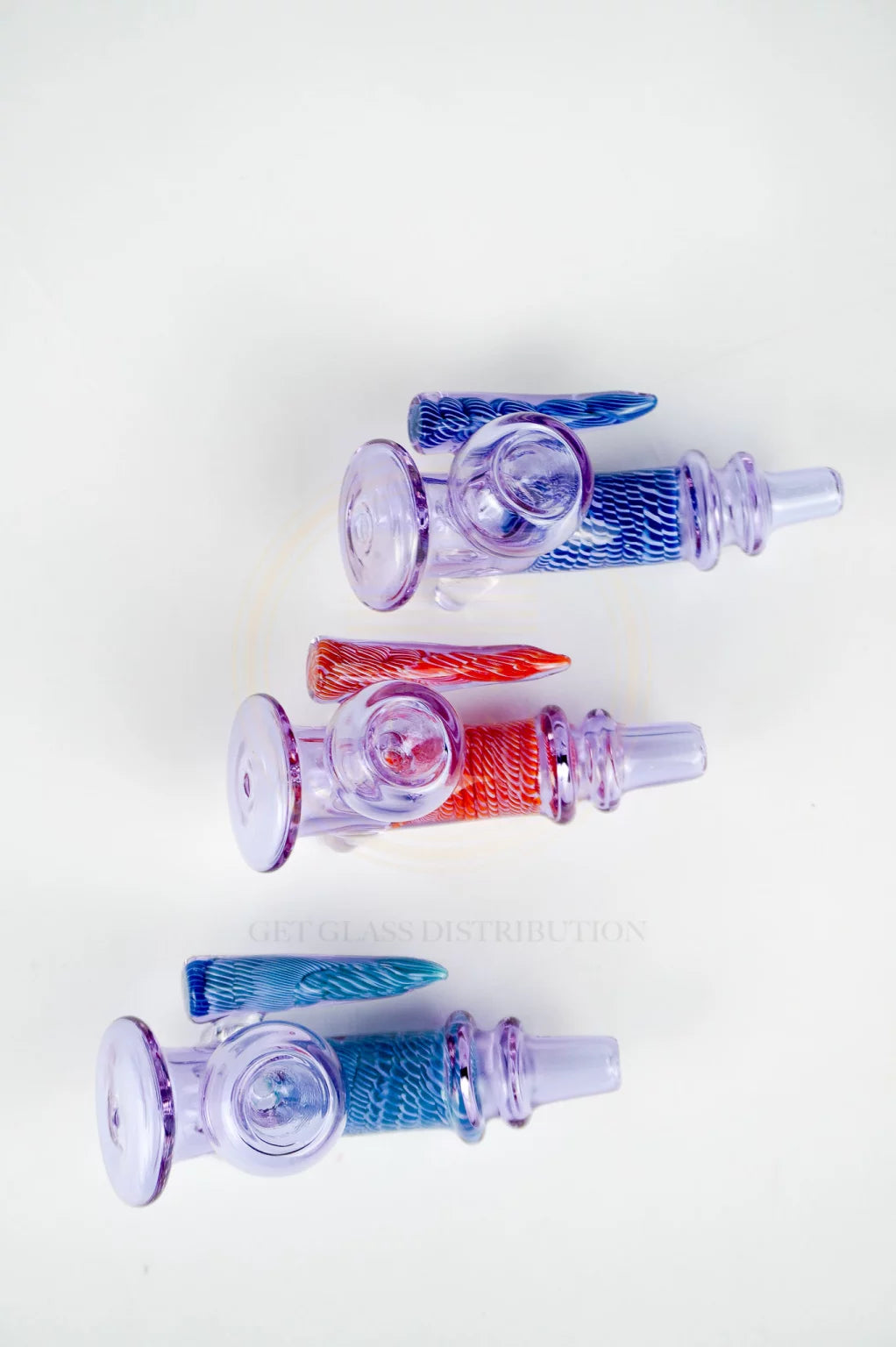 4.5 Inches Premium Purple Tube Horn I/O Pipe - Hand Pipe | Assorted 3 Styles