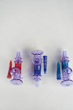 4.5 Inches Premium Purple Tube Horn I/O Pipe - Hand Pipe | Assorted 3 Styles