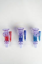 4.5 Inches Premium Purple Tube Horn I/O Pipe - Hand Pipe | Assorted 3 Styles