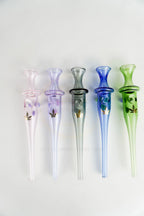 Aleaf 5" Glass 3 Dot Dab  Nectar Straw | Version 2 | Assorted 5 Colors