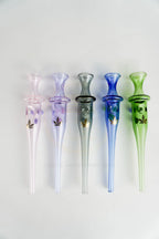 Aleaf 5" Glass 3 Dot Dab  Nectar Straw | Version 2 | Assorted 5 Colors