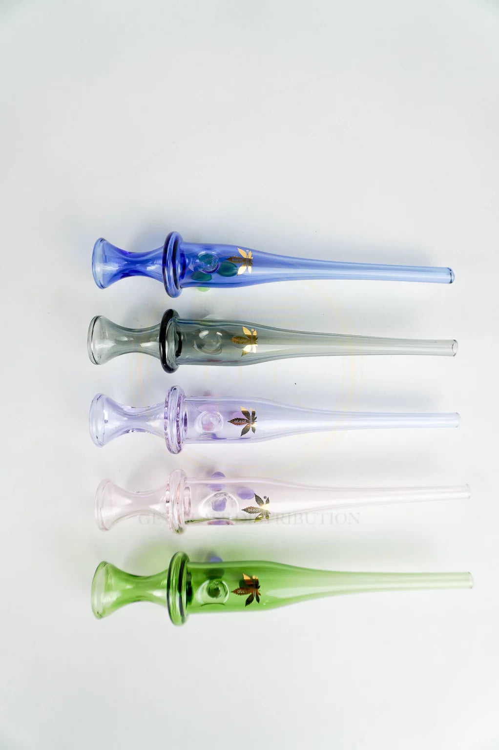 Aleaf 5" Glass 3 Dot Dab  Nectar Straw | Version 2 | Assorted 5 Colors