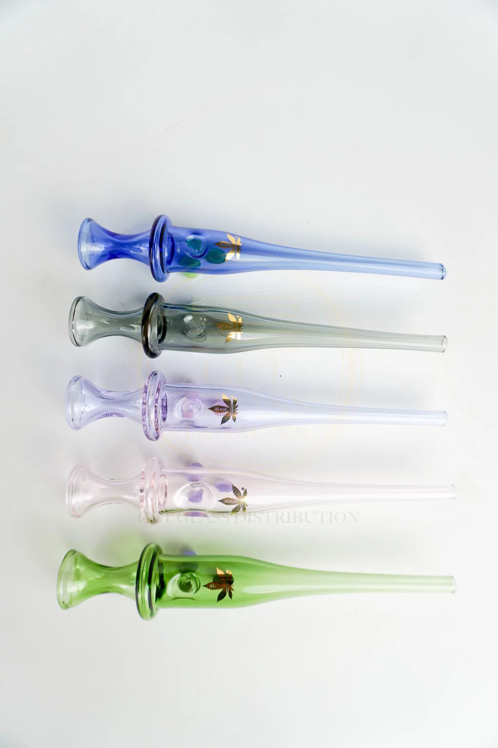 Aleaf 5" Glass 3 Dot Dab  Nectar Straw | Version 2 | Assorted 5 Colors
