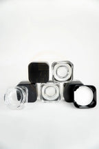 Clear Glass Dab Jars with Black Cap For Dab Extracts | Wax Concentrates | 12 pc/bag